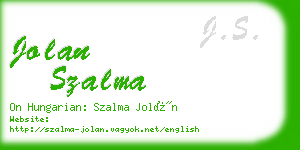 jolan szalma business card